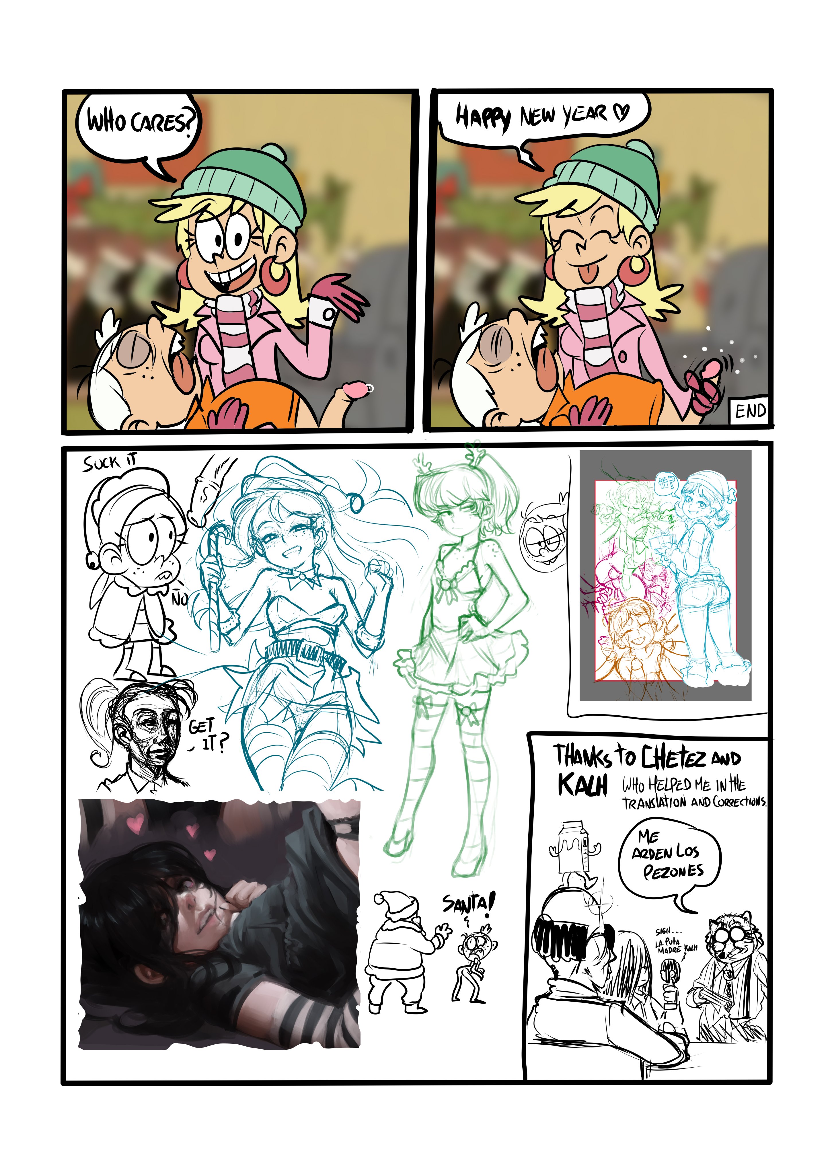 bottomless, brother, brother and sister, clothed female, comic, female, handjob, incest, jcm2, leni loud, lincoln loud, older sister, passed out, straight hair, the loud house, tongue, tongue out, younger brother