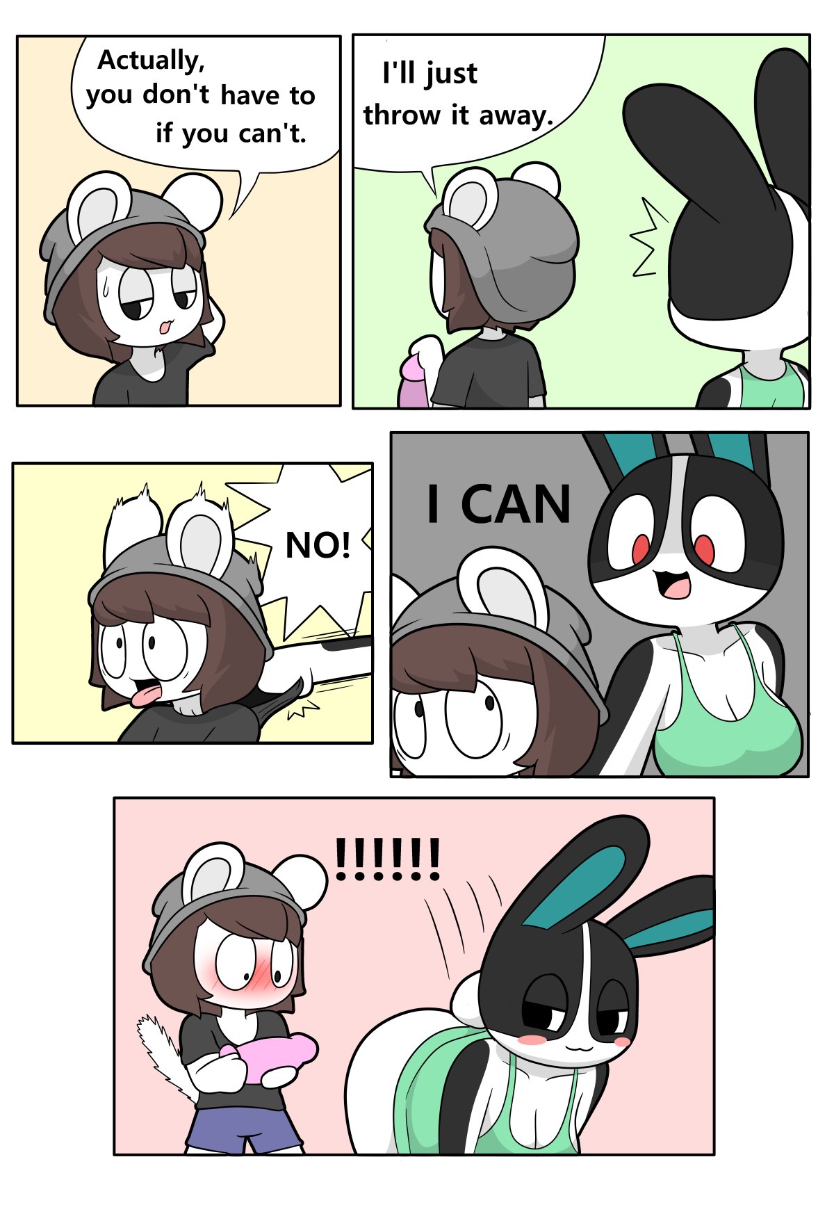 :3 animal_crossing anthro ass bent_over blush breasts chinchilla chinchillid cleavage clothed clothing clothing_lift comic dildo dotty_(animal_crossing) dress dress_lift duo female female_focus half-closed_eyes hi_res lagomorph leporid male mammal narrowed_eyes nintendo original original_character presenting presenting_hindquarters rabbit sex_toy smile speech_bubble straight text tony_(tonytoran) tonytoran video_games