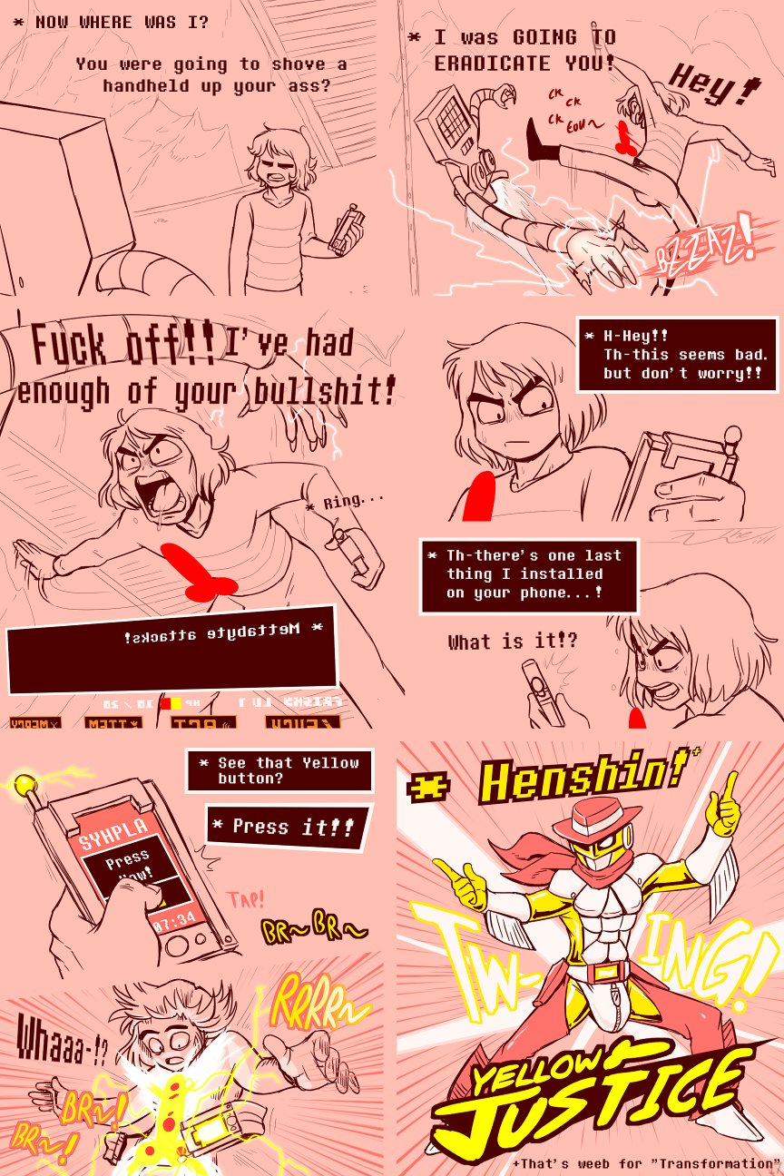 angry cellphone comic english_text frisk frisky_(under(her)tail) male mettaton mettie page_17 robot text thewill transformation under(her)tail undertale undertale_fanfiction