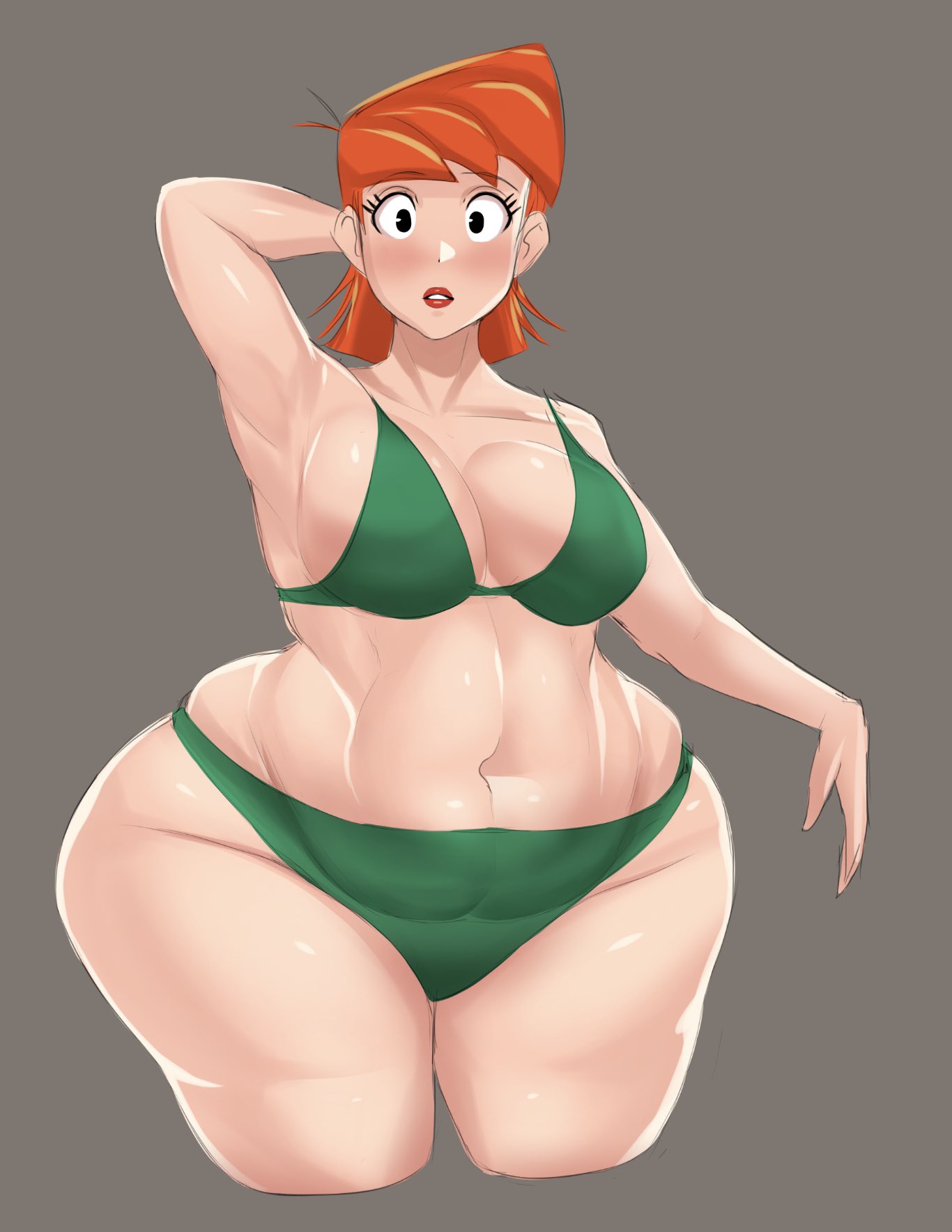 1girls, ass, big breasts, bottom heavy, breasts, cleavage, dexter's laboratory, dexter's mom, female, huge ass, large breasts, thick thighs, toroboro, wide hips