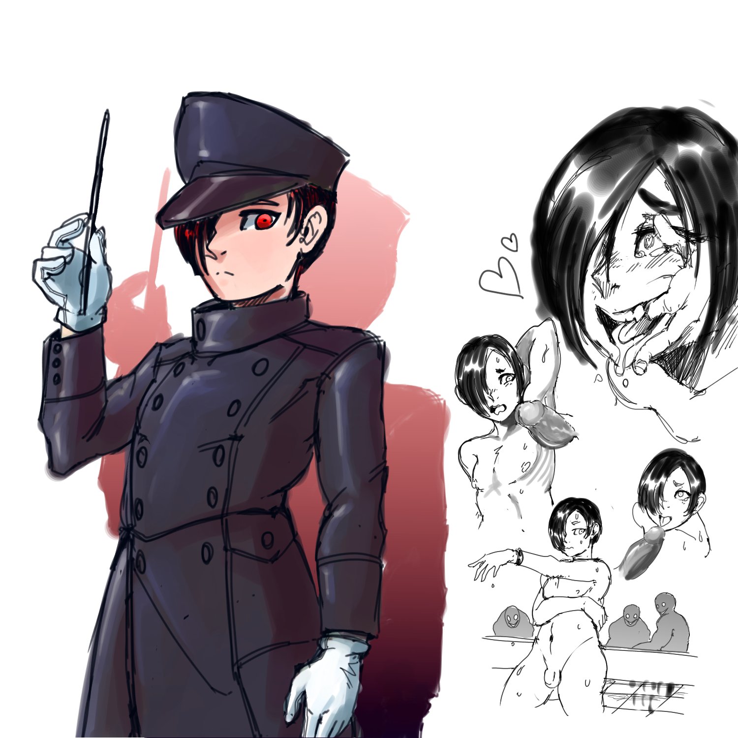 anal sex, forced, forced yaoi, karnos, male, military hat, military uniform, rough sex, sissification, sissy, trap, yaoi