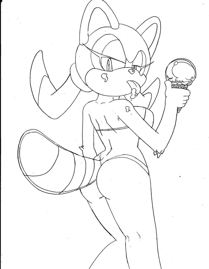 anthro ass big_breasts breasts clothing cream_on_body dessert digital_media_(artwork) female food fur hair holding_food holding_ice_cream holding_object huge_breasts ice_cream ice_cream_cone looking_at_viewer mammal marine_the_raccoon monochrome procyonid raccoon simple_background solid_color_background solo sonic_(series) sonic_the_hedgehog_(series) superbunnygt tongue tongue_out video_games white_background