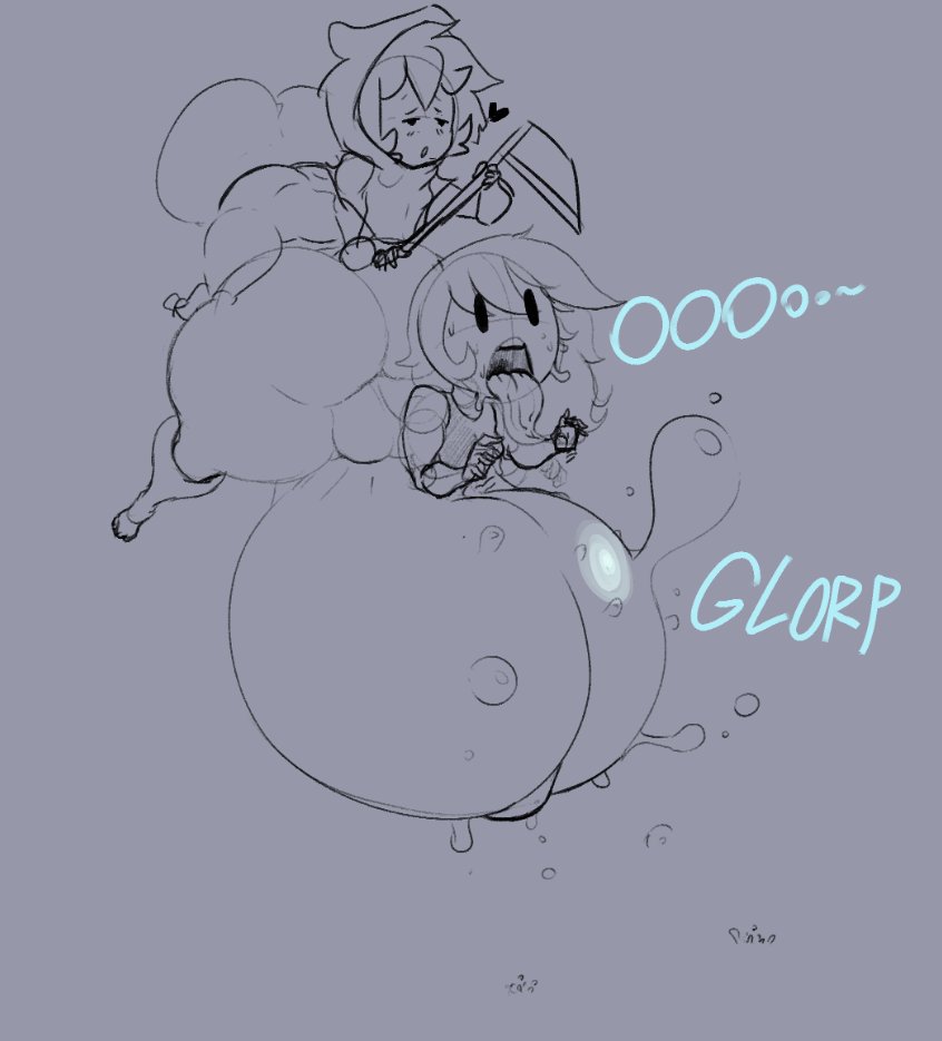 ass, balls, bulge, cum, cum inflation, cum inside, cumflated belly, cumflation, dumplis (artist), female, huge ass, huge balls, huge cock, hyper cumflation, hyper penis, inflation, jay (dumplis), long hair, male, mob face, penis, questionable consent, spooky (shojs), spooky's house of jump scares, straight, surprised