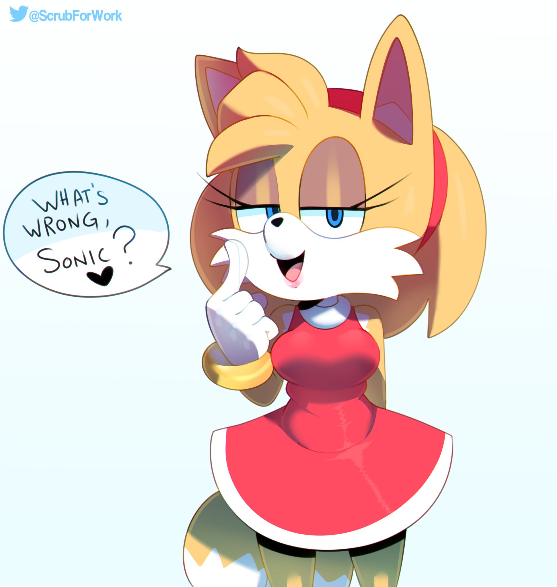 <3, 1girls, amy rose, amy rose (cosplay), anthro, bedroom eyes, breasts, canine, clothed, clothing, crossgender, dialogue, dipstick tail, dress, english text, eyelashes, female, female only, fox, fox girl, fur, furry, furry only, fusion, genderswap, genderswap (mtf), heart, lipstick, mtf crossgender, rule 63, seductive, seductive smile, solo, somescrub, sonic (series), tail, tails, tails the fox, tailsko, text, yellow fur