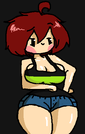 1girls 2d big_breasts big_thighs brown_hair chara clothed cute female female_only human human_female human_only solo the_absolute thighs undertale undertale_(series) video_game video_games