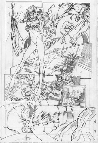 3girls arachne_(marvel) artist_request batgirl batman_(series) comic crossover cunnilingus dc female female_only fingering hand_in_another's_panties hand_on_head human human_only julia_carpenter kneeling light-skinned_female light_skin madame_web marvel monochrome oral panties spider-man_(series) spider-woman straight_hair supergirl superman_(series) yuri