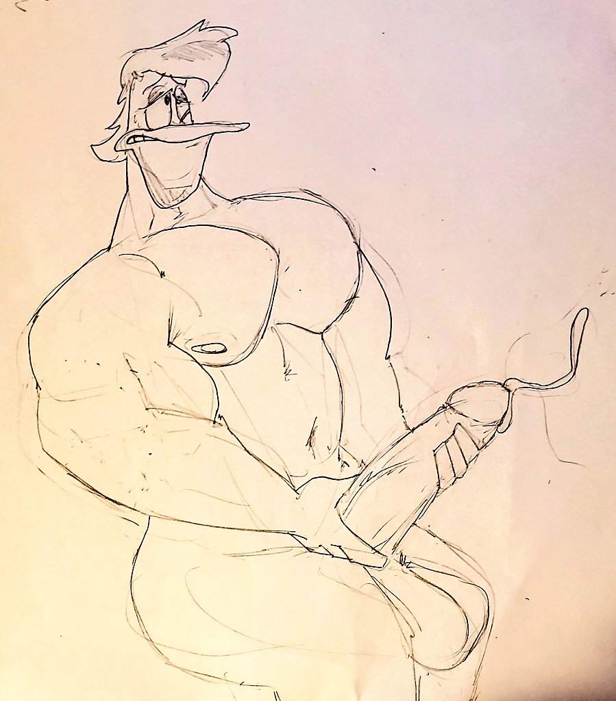 1boy anthro balls cum disney disney_channel disney_xd duck ducktales_(2017) furry gay launchpad_mcquack male male_only monochrome muscle muscles muscular muscular_male pecs penis rough_sketch solo_male testicles