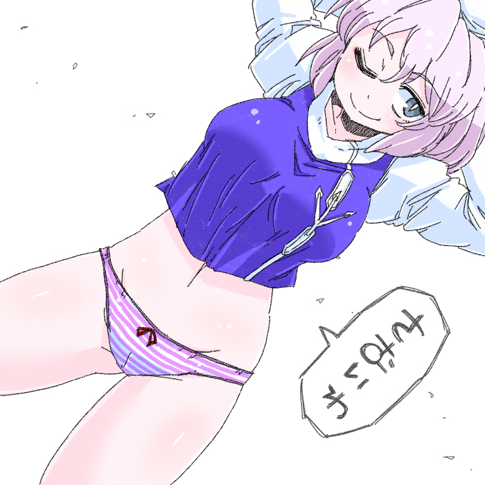 aono3 letty_whiterock no_pants panties shimapan striped_panties touhou