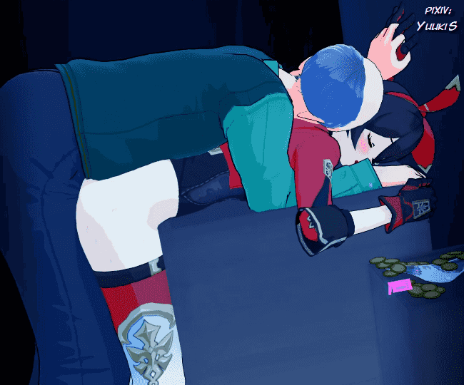 1boy, 1girls, 3d, alley, amber (genshin impact), animated, boots, coin, condom wrapper, doggy style, female, genshin impact, koikatsu, male, prostitution, yuukis