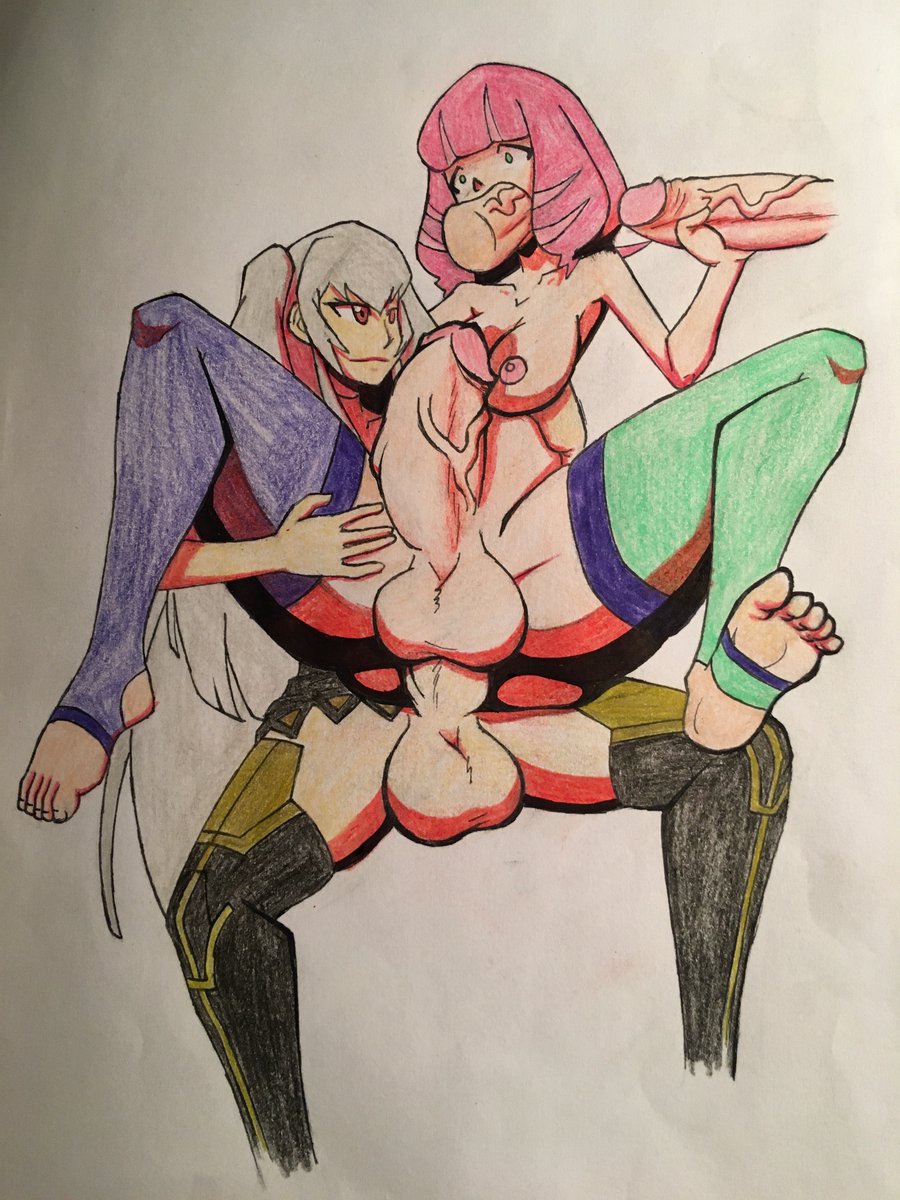 altair_(re:creators) anal big_penis crossover disembodied_penis feet futa_on_futa futa_only futanari huge_balls huge_cock huge_penis human_only klara_(pokemon) oral oral_penetration penis pink_hair pokemon pokemon_ss pokemon_ss_isle_of_armor re:creators red_eyes s3_studios silver_hair testicles thighhighs toes traditional_art traditional_media traditional_media_(artwork) uncensored veiny_penis