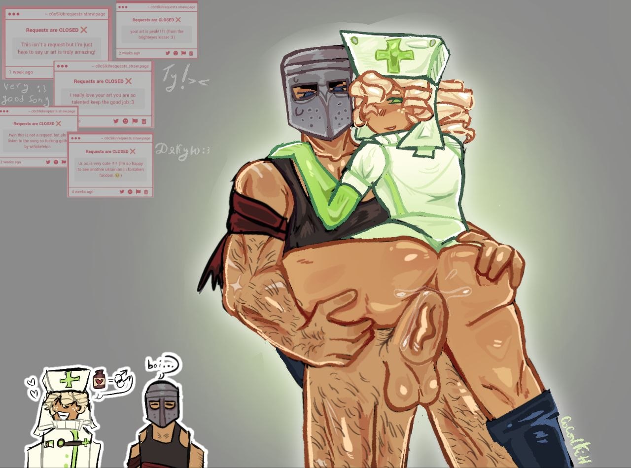 block_(die_of_death) blonde_hair c0c5lkih caretaker_(die_of_death) die_of_death_(roblox) hairy_arms male/male male_only roblox roblox_game tan_skin