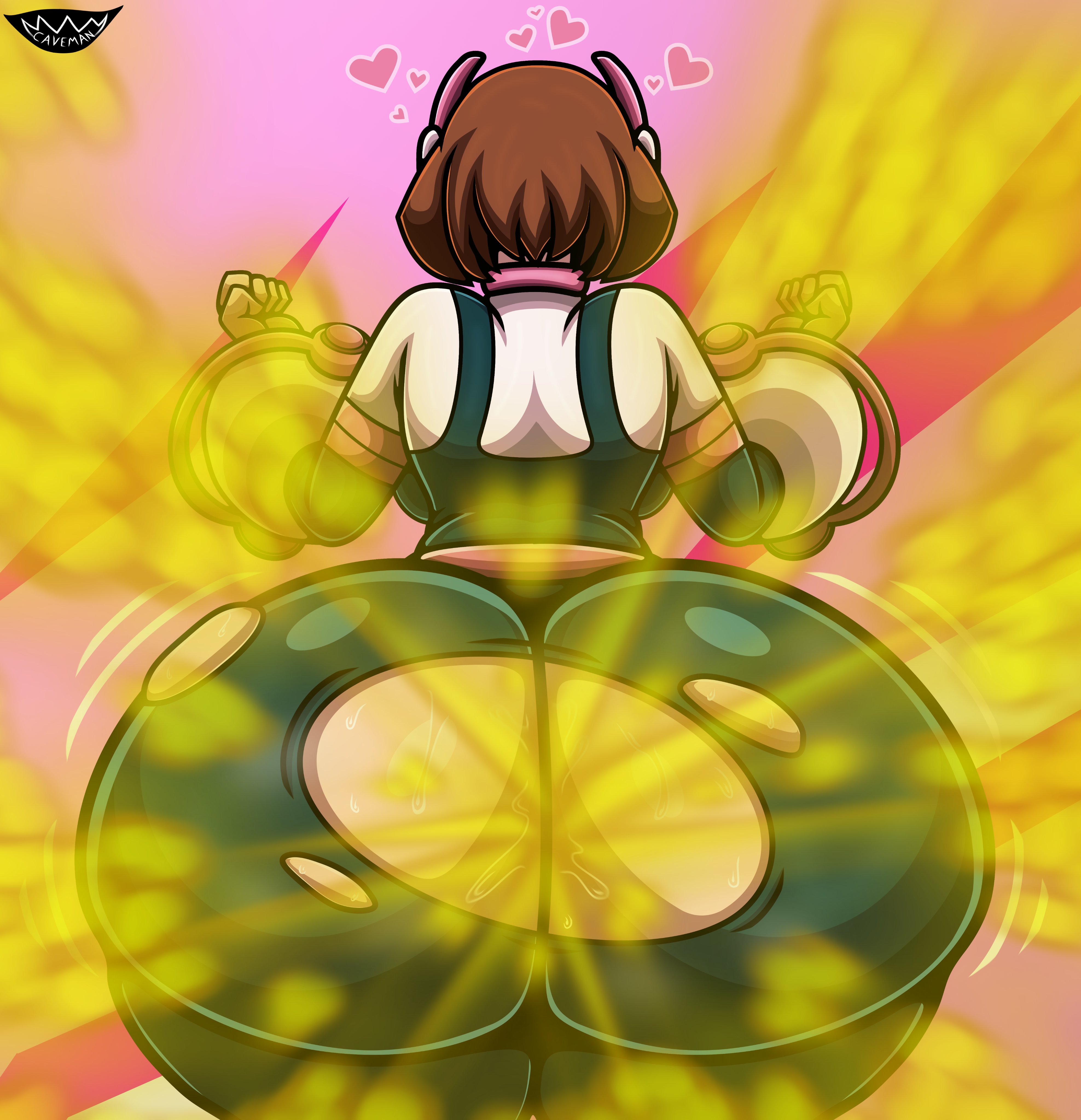 1female, 1females, 1girl, 1girls, alternate version available, ass, ass focus, big ass, boku no hero academia, bottom heavy, brown hair, bubble ass, bubble butt, caveman147, cum tribute material, enjoying farting, fart, fart cloud, fart fetish, farting, farting at viewer, fat ass, female, female only, heart symbol, hearts around head, hero outfit (mha), huge ass, hyper ass, large ass, my hero academia, ochako uraraka, ochako uraraka (hero outfit), pink heart, pink hearts, presenting, presenting hindquarters, round ass, short hair, showing off ass, sweat, sweaty, sweaty ass, teenager, thick ass, thick thighs, tight clothing, torn clothes, torn clothing, uraraka ochako, uraraka ochako (hero outfit), wide hips, wobbling ass