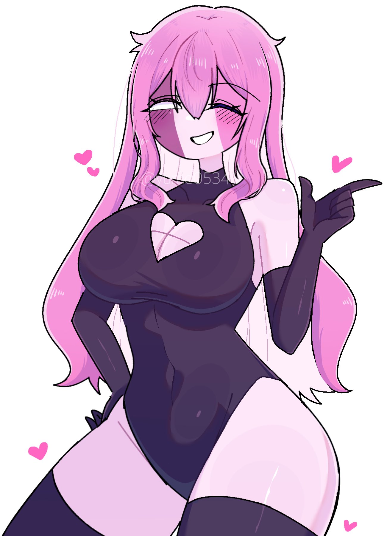 1girls, breasts, demon girl, friday night funkin, friday night funkin mod, mid-fight masses, pink hair, sarvente (dokki.doodlez), sarvente (friday night funkin), simple background, thighhighs, white background, wings, yume0534