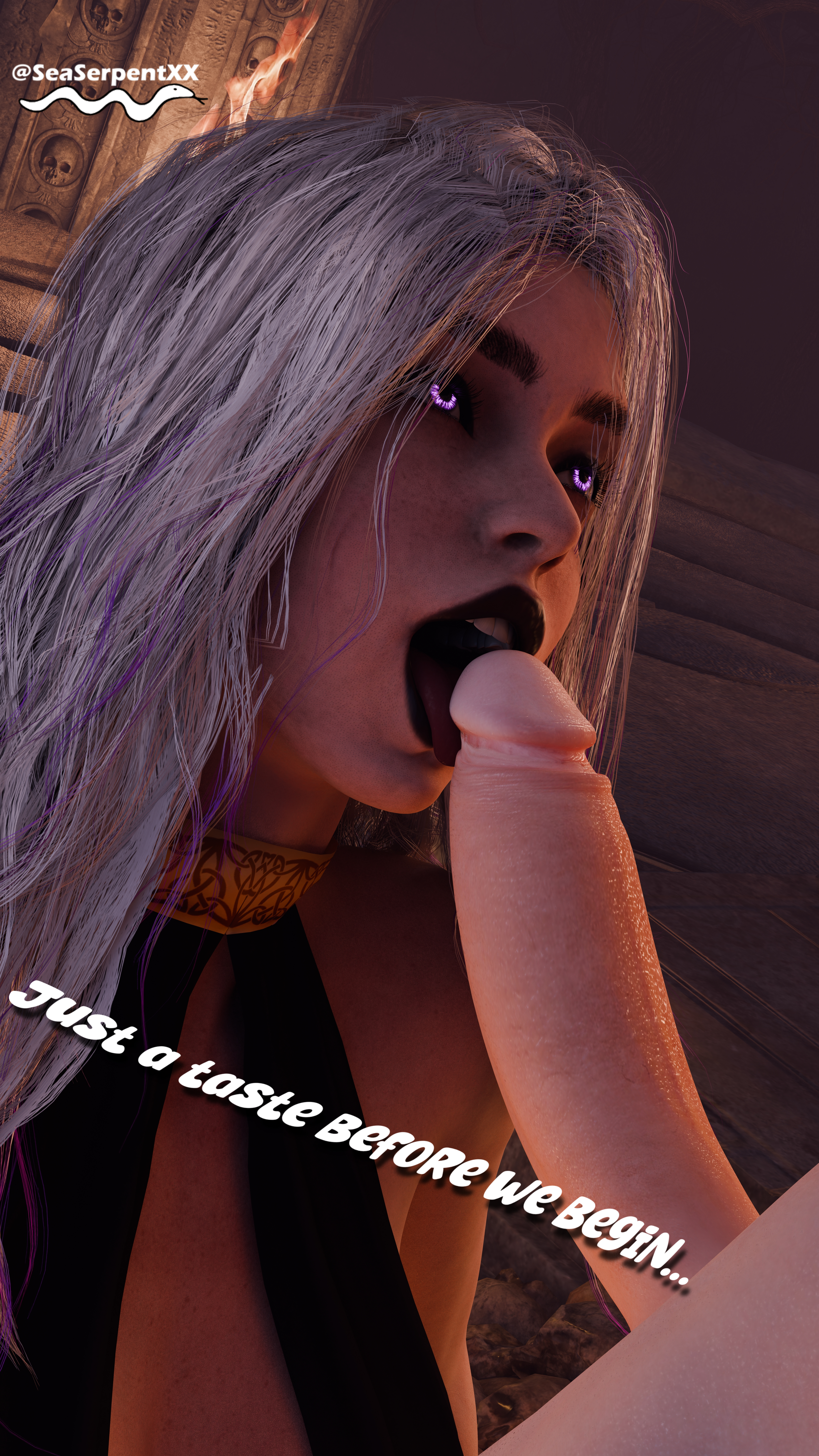 1boy, 1girl1boy, 1girls, 2026, 3d, comic, comic page, dbd, dead by daylight, erect penis, erection, female, hi res, high resolution, highres, licking, licking penis, light skin, light-skinned female, light-skinned male, male, penis, ritual sex, sable ward, seaserpentxx, tongue, tongue out, unseen male face, white hair