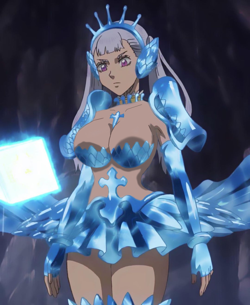 1girls, black clover, breasts, female, female only, large breasts, noelle silva, solo, water