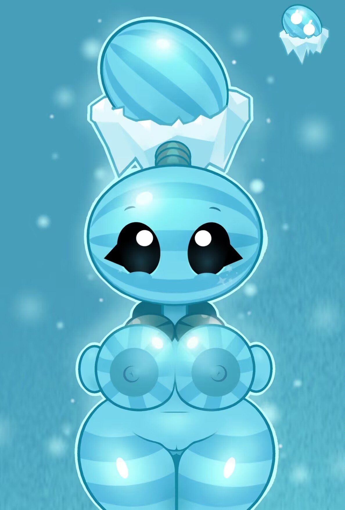 1girls, anthro, anthrofied, ass, breasts, female, flora fauna, ks xf, plant, plant girl, plant humanoid, plantie, plants vs zombies, plants vs. zombies, popcap games, pussy, winter melon (pvz)