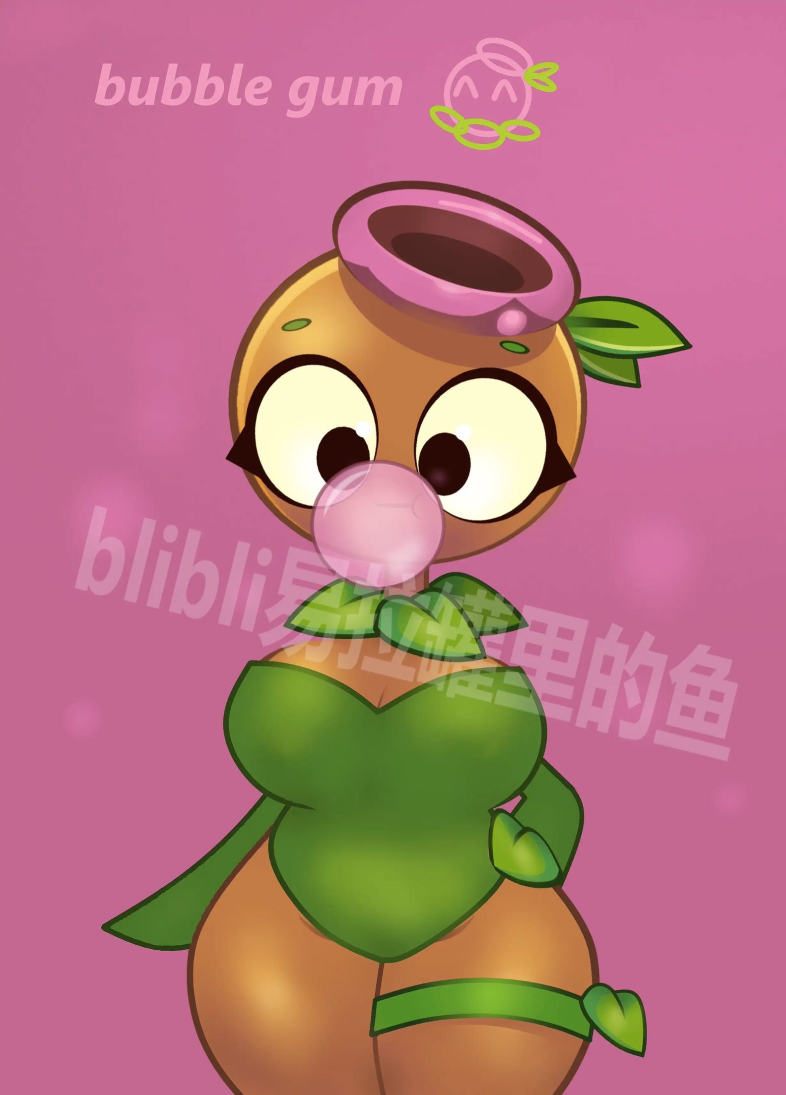 1girls anthro anthrofied ass breasts breasts female flora_fauna gumnut_(pvz) ks_xf plant plant_girl plant_humanoid plantie plants_vs._zombies plants_vs_zombies popcap_games pussy