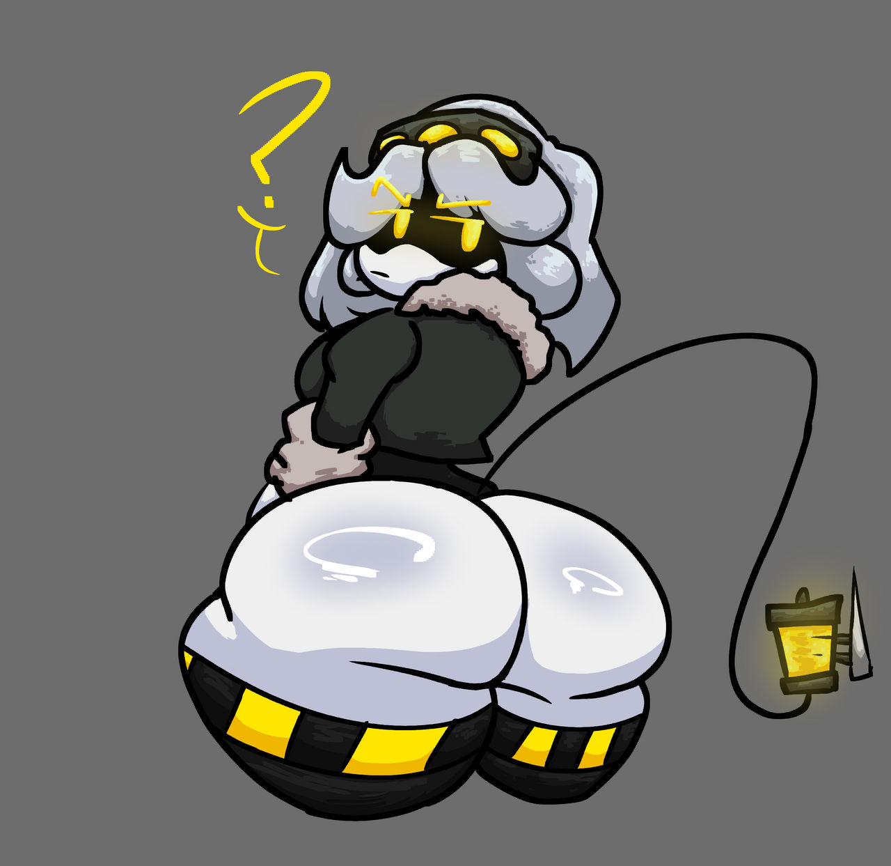 annoyed, ass, ass focus, big ass, female, female only, glitch productions, huge ass, hyper, hyper ass, looking back, murder drones, robot, robot girl, scornthealien, thick thighs, thighs, v (murder drones), wide hips