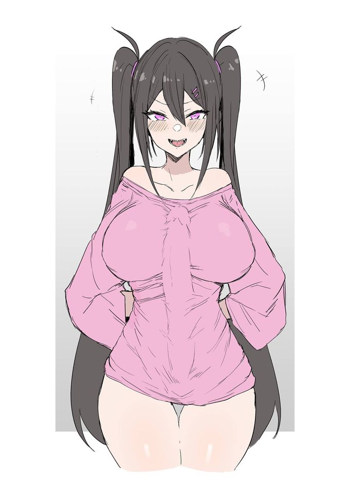 1futa autopaizuri autopaizuri_under_clothes big_breasts big_penis bottomless bulge clothed clothing curvy dark_hair futa_only futanari futanari_exposed horny huge_breasts huge_cock hyper hyper_penis light-skinned_futanari light_skin long_penis looking_at_viewer original paizuri pale_skin partially_clothed purple_eyes red_potato_rinrin sharp_teeth solo solo_futa standing thick_thighs thigh_gap twintails wide_hips yuuki_nanase_(red_potato_rinrin)