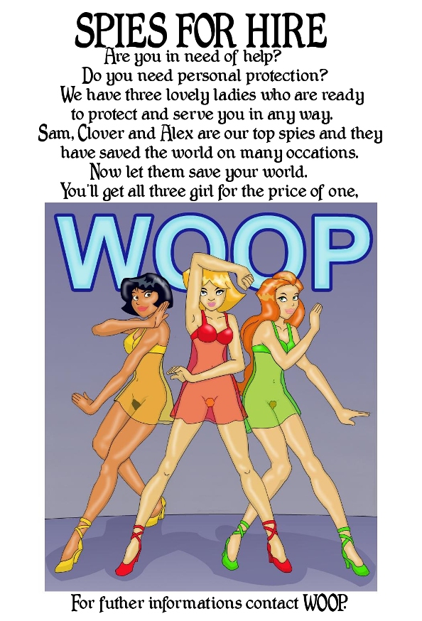 3girls alex_(totally_spies) clover_(totally_spies) dark-skinned_female dark_skin female female_only human multiple_females multiple_girls nightgown sam_(totally_spies) scorpia totally_spies