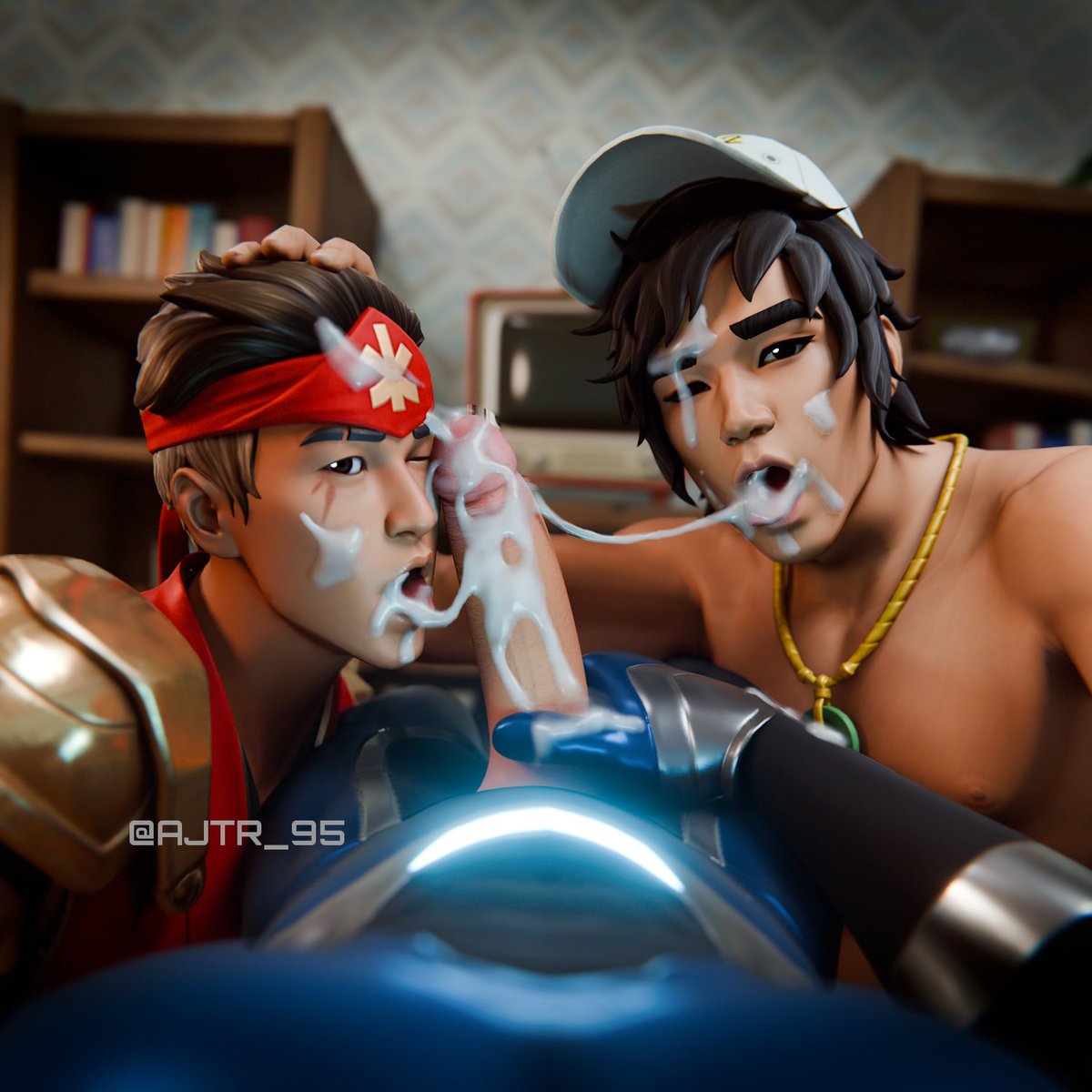 ajtr 95, big cock, big dick, big penis, carter wu, cock, cum, cum in mouth, cum on face, cumming, dick, epic games, fortnite, fortnite: battle royale, gay, huge cock, huge dick, huge penis, kai (fortnite), kai (ninjago), lego, male, male only, ninjago, oc, original character, penis, thick cock, thick dick, thick penis, twink
