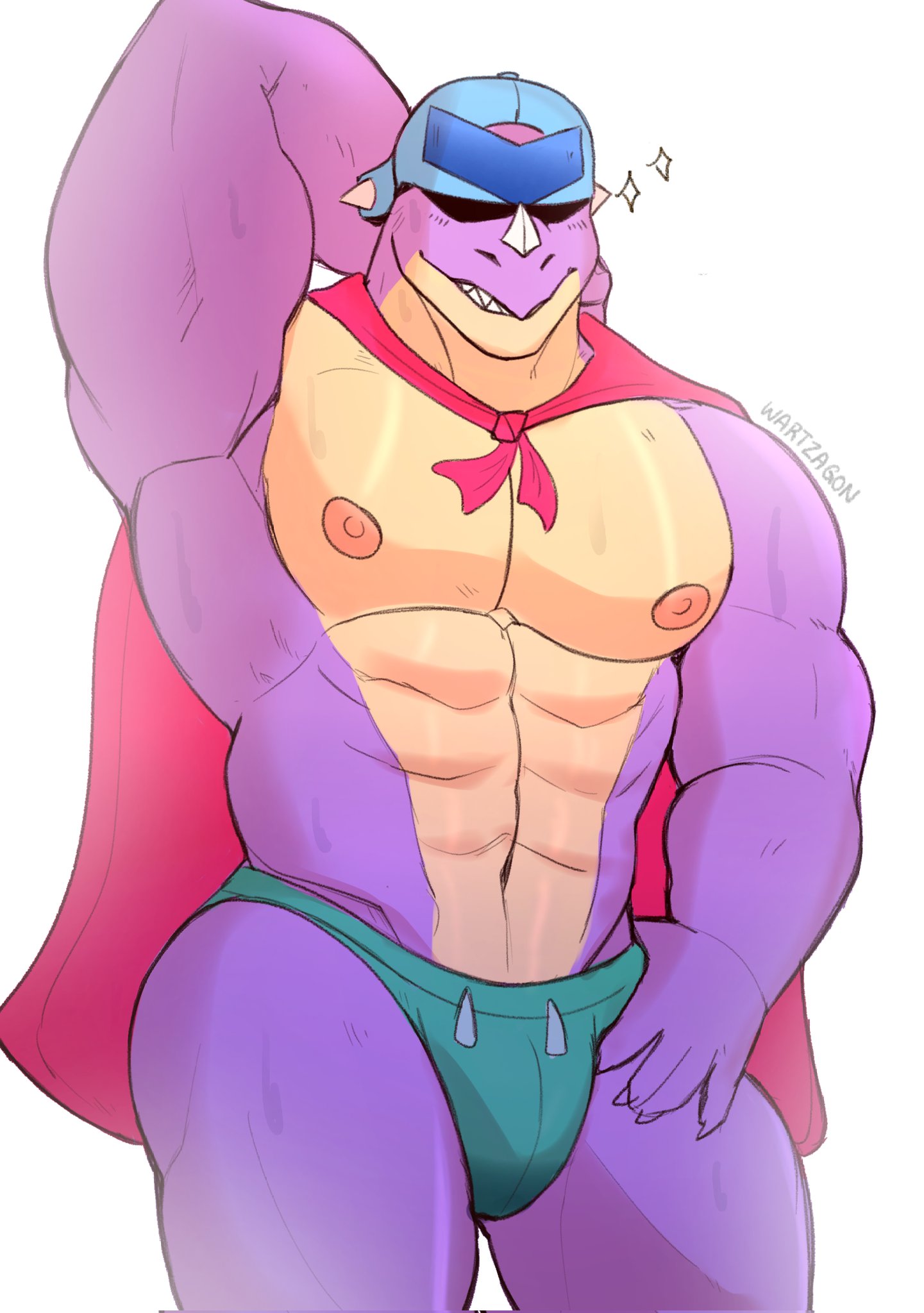 bara, brawl stars, bulge, gay, muscular, musky, pierce (brawl stars), speedo, thick thighs, wartzagon, yaoi