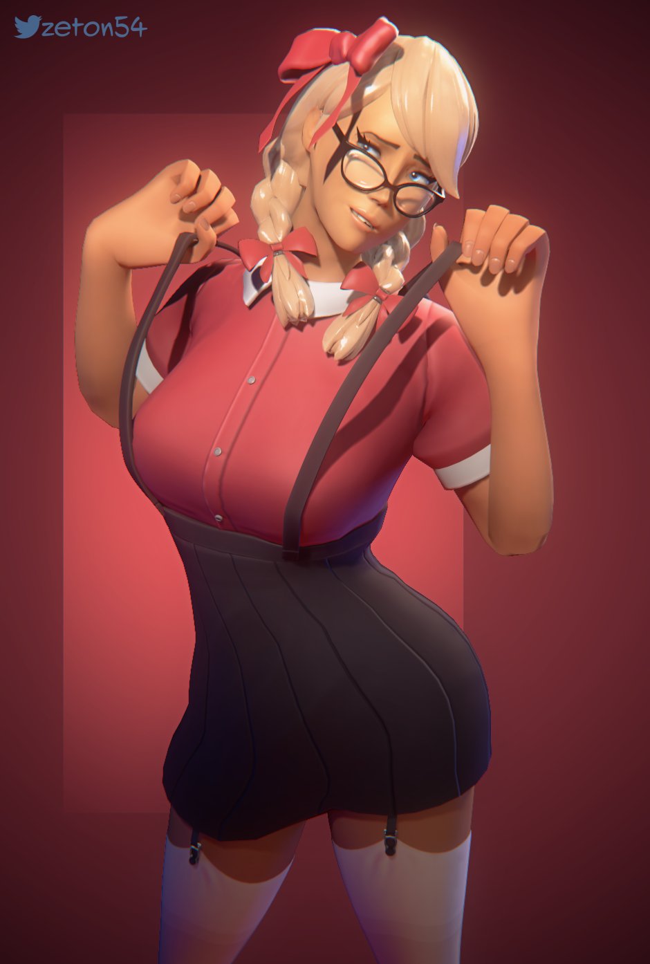 3d 3d_artwork 3d_model 3d_render alternate_version_at_source alternate_version_available female female_focus female_only femscout femscout_(alt_design) fully_clothed fully_clothed_female garter_straps genderbend genderbent genderswap genderswap_(mtf) large_breasts no_visible_genitalia pinup rule63 rule_63 school_uniform schoolgirl schoolgirl_uniform scout_(team_fortress_2) sfm solo_female solo_focus suggestive suggestive_gesture team_fortress_2 thighhighs zeton54