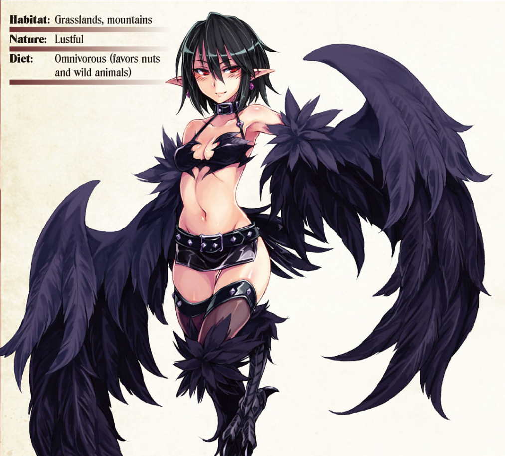 black_feathers harpy monster_girl_encyclopedia tagme