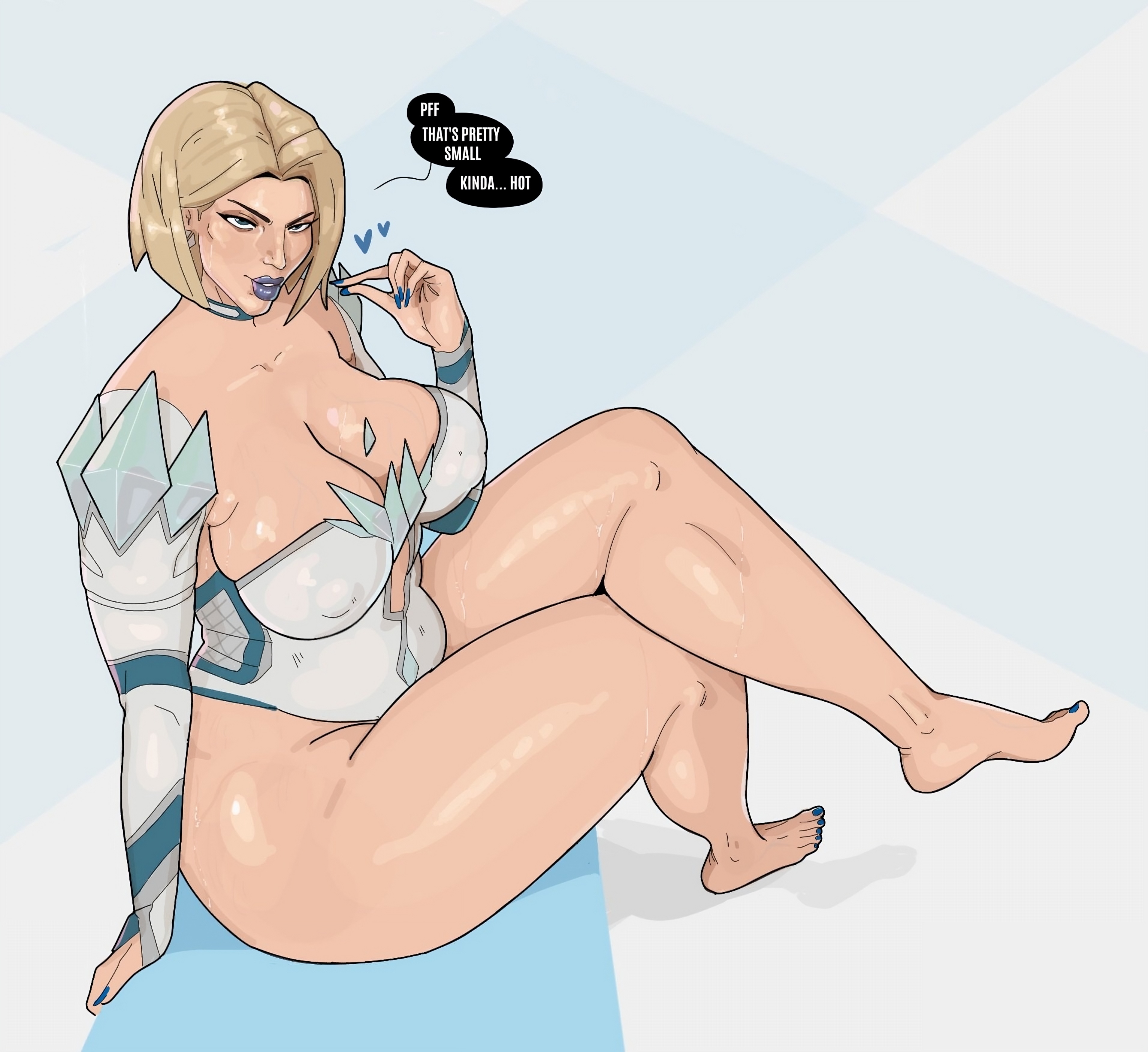 1girls, breasts, cleavage, crullet, emma frost, emma frost (marvel rivals), female, female only, huge breasts, human, large breasts, marvel, marvel comics, marvel rivals, solo, solo female, thick thighs, voluptuous