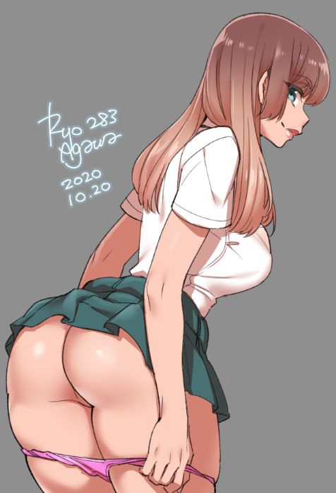 1girls, ass, big ass, female, female only, looking at viewer, looking back, ryo agawa