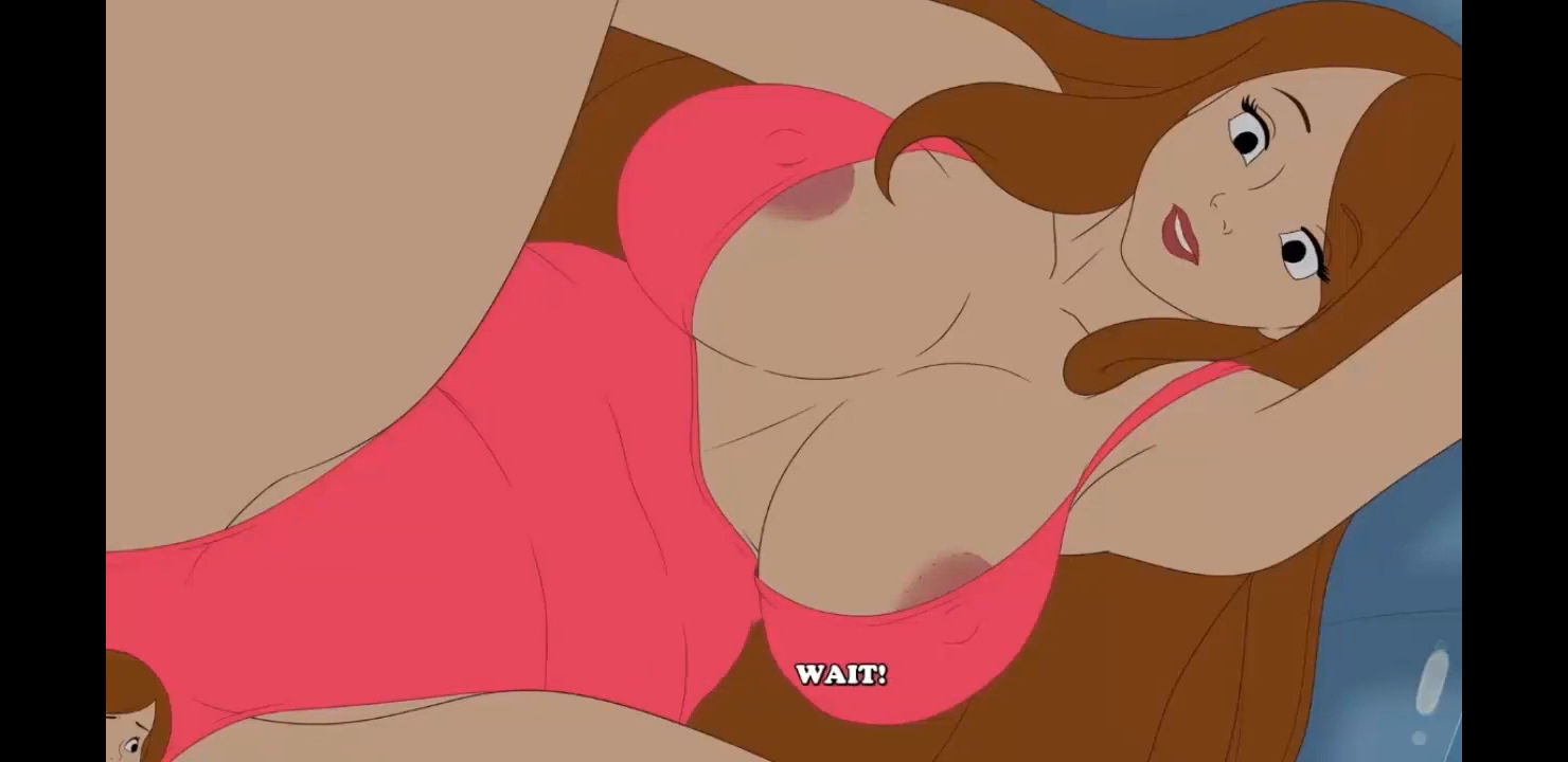 big nipples, breasts, brown hair, female, female focus, female only, huge breasts, inusen, lipstick, milf, milftoon drama, nipples, partially clothed, spread legs, swimsuit