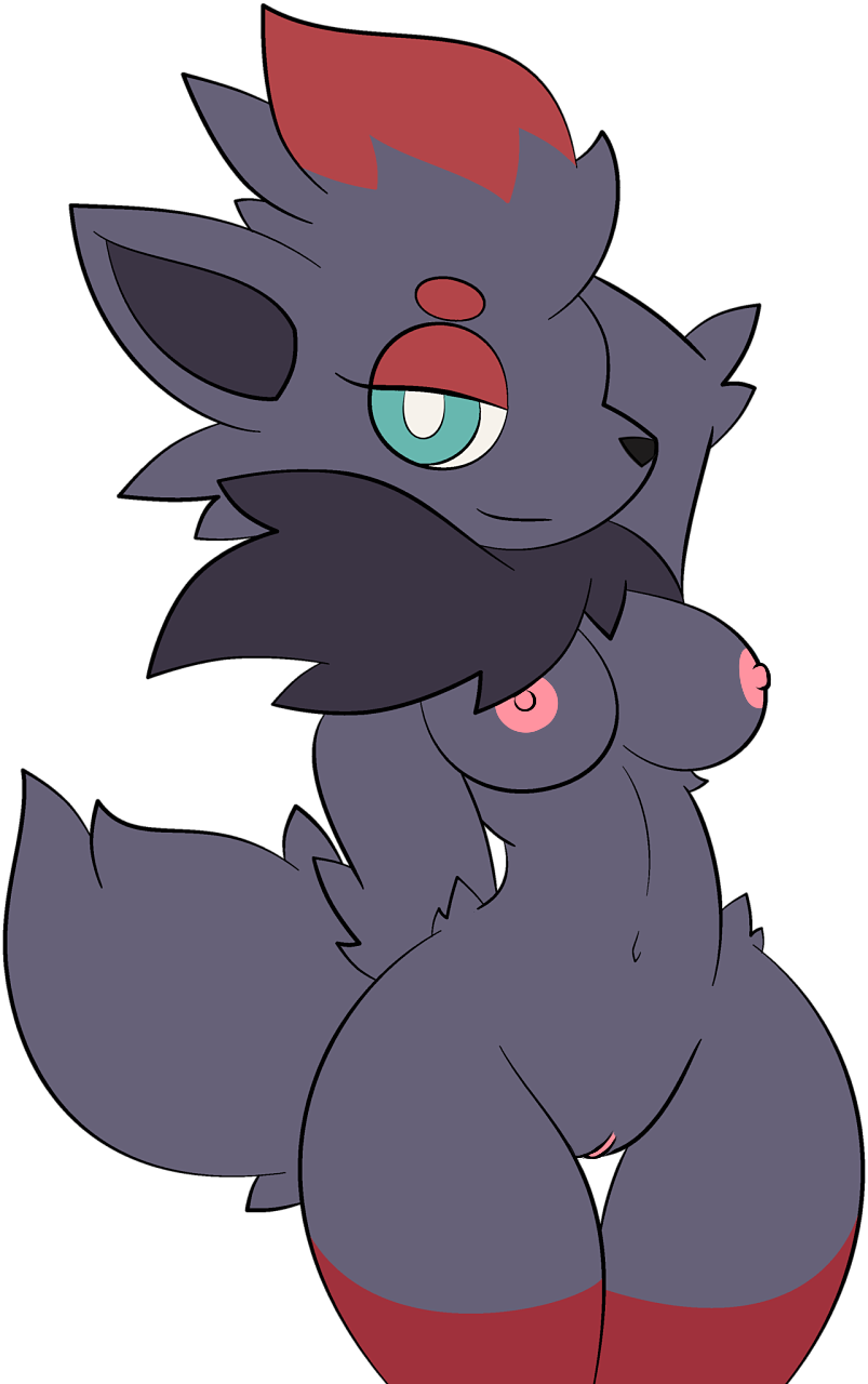 2018 anthro breasts edit female female_focus fur furry furry_only genitals hand_behind_head naked nintendo nipples nude pokémon_(species) pokemon pokemon_(species) pussy solo solo_female solo_focus tail thick_thighs video_games zinzoa zorua