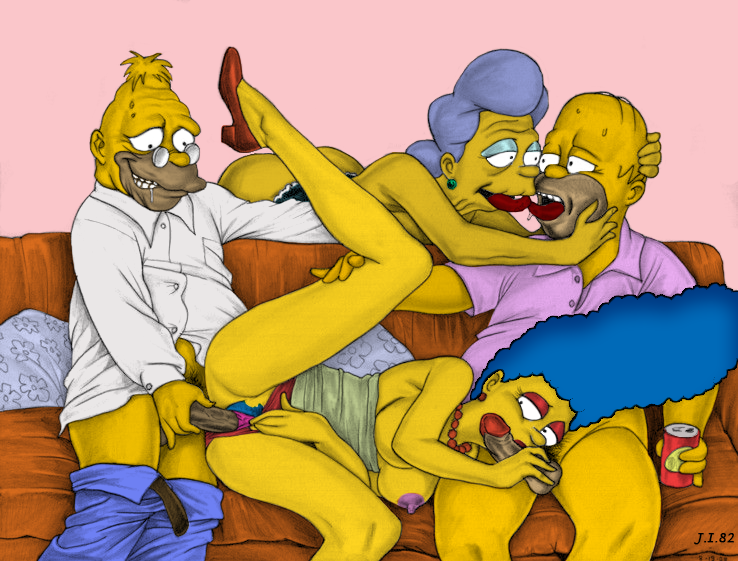 abraham_simpson group hetero homer_simpson incest marge_simpson mona_simpson mother_and_son multiple_boys multiple_girls pandoras_box penis the_simpsons