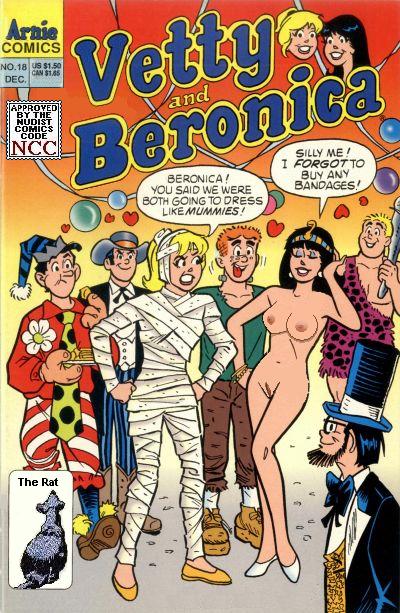 2girls alias_the_rat archie_andrews archie_comics betty_cooper black_hair blonde_hair dilton_doiley jughead_jones moose_mason multiple_girls mummy nude reggie_mantle veronica_lodge