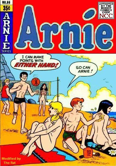 2girls alias_the_rat archie_andrews archie_comics betty_cooper black_hair blonde_hair multiple_girls nude reggie_mantle veronica_lodge