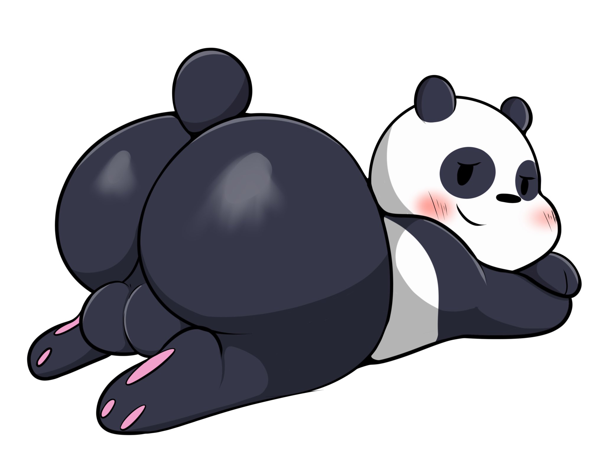 ass, blush, male, male only, panda (wbb), tepigfan101, we bare bears