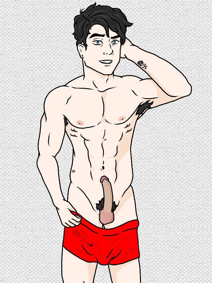 1boy dating_sim erection hand_behind_head jock lovelink male_only skylar_quinn underwear_down