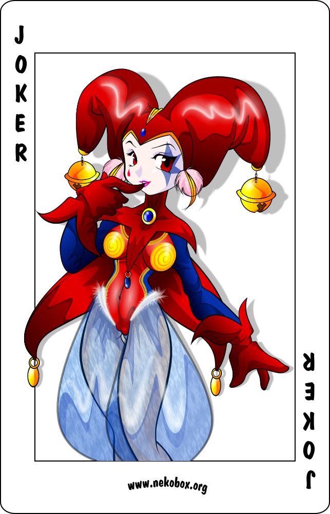 big_breasts face_paint facepaint harle harlequin hat jester_cap joker lipstick pointy_chin red_eyes young_wang