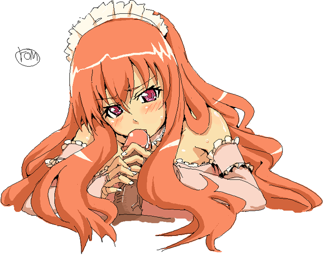 blush clothing female kubocha louise_francoise_le_blanc_de_la_valliere oral penis pov uncensored zero_no_tsukaima