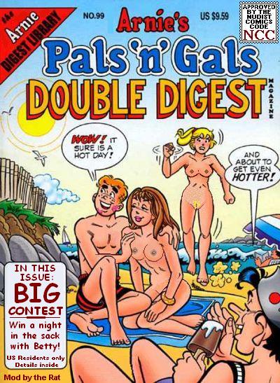 2girls alias_the_rat archie_andrews archie_comics betty_cooper blonde_hair jughead_jones multiple_girls nude