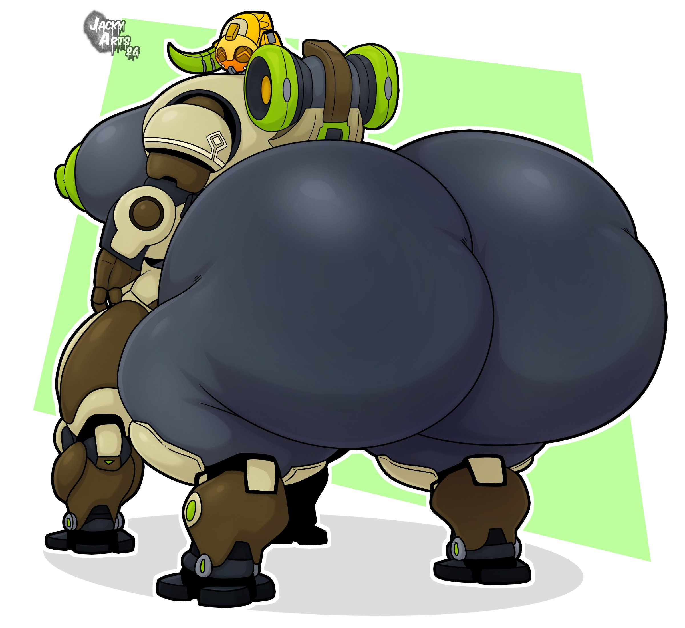 1girls, areolae, ass, ass bigger than head, ass bigger than torso, ass focus, big ass, big breasts, bottom heavy, breasts, busty, enormous ass, fat ass, female, female only, gigantic ass, gluteal fold, huge ass, huge breasts, hyper, hyper ass, jacky arts, large ass, large breasts, looking at viewer, looking back, massive ass, nipples, omnic, orisa, overwatch, rear view, robot, robot girl, robot taur, solo, taur, thick ass, thick thighs, thunder thighs, wide hips