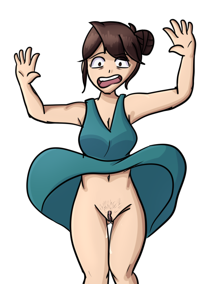 1girls accidental_exposure clothed clothing dress dress_lift embarrassed exposed exposed_pussy female female_only human jaiden jaiden_animations jaidenanimations mostly_clothed no_panties pale_skin pubic_hair pussy pussy_juice shocked shocked_expression short_hair solo somebodyendme18 wet_pussy youtube