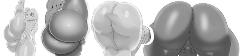 alien balls bent_over big_ass big_butt femboy flexible girly jay_(sqoon) looking_at_viewer looking_back puwa sqoon thick_ass thick_thighs