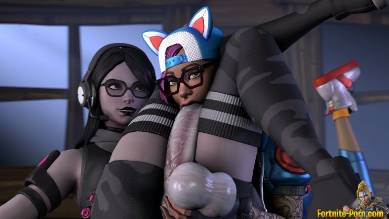 1futa, 1girls, 3d, female, fortnite, futanari, intersex, jawbreaker (fortnite), lynx (fortnite), tagme