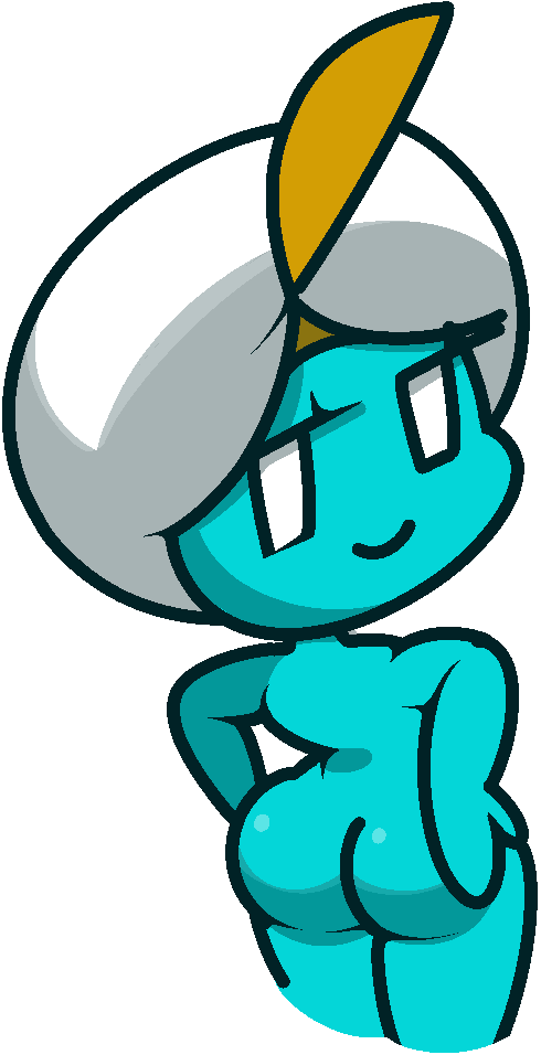 alien ankh_(character) big_butt female female_focus female_only genie huge_ass mob_face pants_down part_time_ufo simple_background smug video_game video_games vilepluff