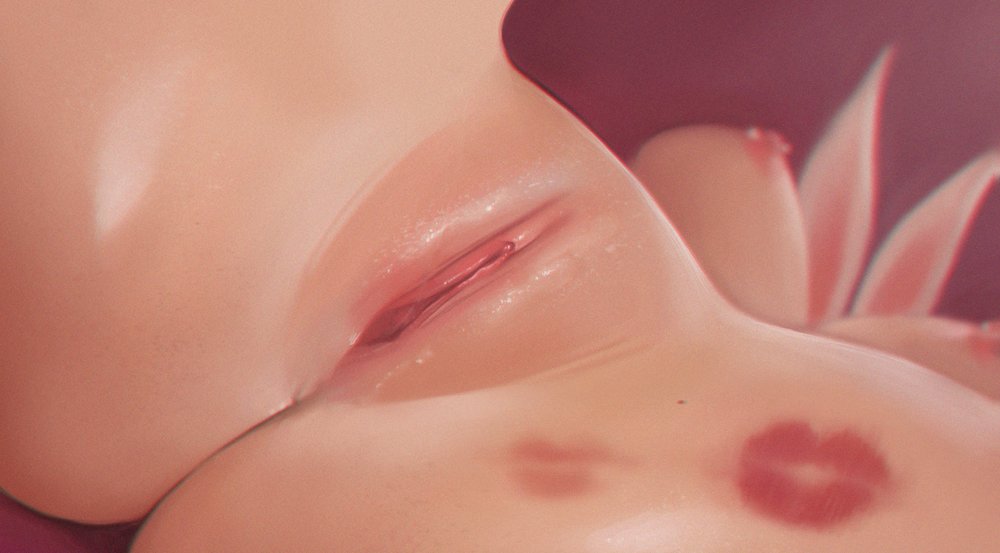 1girls, bunny ears, clitoral hood, clitoris, female, female only, human, lipstick mark, nipples, nude, paloma piquet, partial female, pussy, shaved crotch, shaved pussy, solo, vagina, vulva