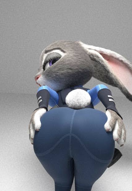 3d, animal, anthro, ass, big ass, big butt, clothing, disney, female, furry, judy hopps, on model, presenting ass, rabbit, rabbit girl, rabbit humanoid, solo, solo female, spread ass, tagme, zootopia