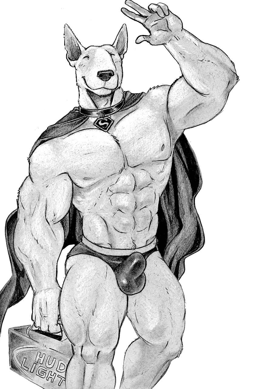 abs balls biceps bull_terrier canine julius male_only muscular muscular_male nipples obliques pecs solo triceps tush veiny