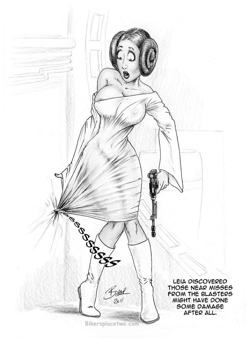 1girls accidental_exposure areolae ass bikerbloke breasts bubble_butt cleavage clothes_stuck_on_object curvy enf erect_nipples exposed exposed_nipples female female_focus hourglass_figure huge_breasts humor lost_clothes monochrome nipple_bulge nipples pinup pinup_pose princess_leia_organa skirt star_wars tagme text wardrobe_malfunction wide_hips