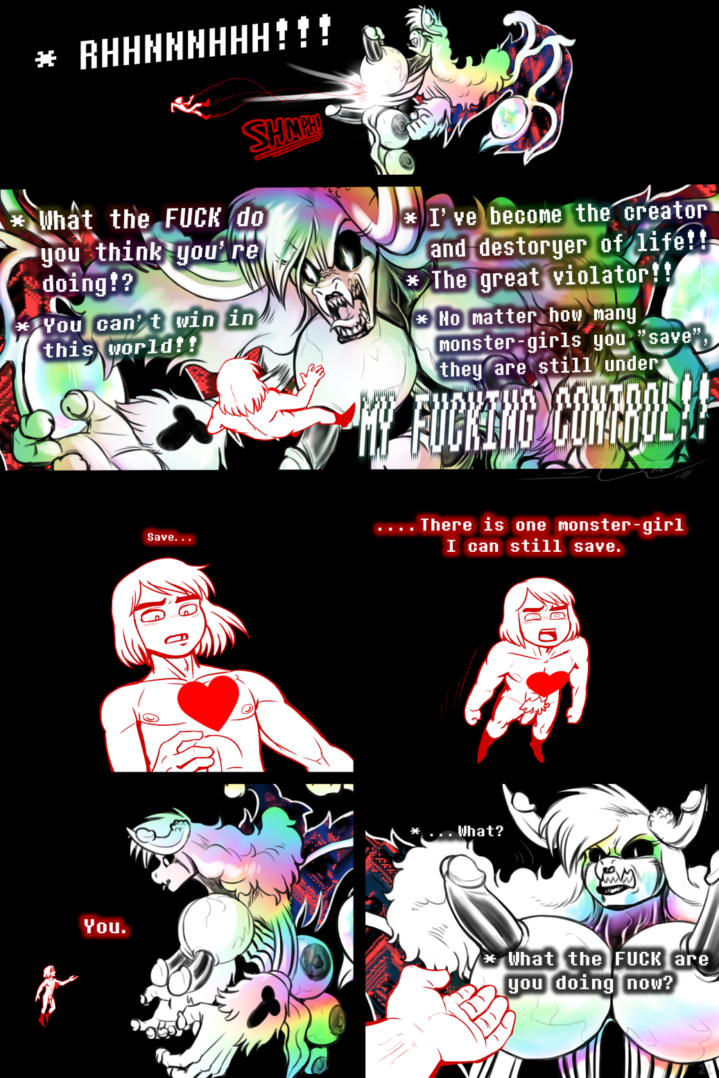 alternate_universe angel_derear anthro asriel_dreemurr_(god_form) ass big_breasts big_penis black_background boss_monster bovid breasts bright_light caprine clothed clothing comic duo floating footwear footwear_only frisk_(undertale) frisky_(under(her)tail) futanari genitals goat hair herm hi_res horn huge_cock human intersex long_hair long_tongue male mammal messy_hair mostly_nude multi_genitalia multi_penis ovaries partially_clothed penis penis_digits penis_fingers penis_horn penis_nipples pentaphallia polyphallia profanity pseudo_horn pubes rainbow rule_63 sharp_teeth shoes shoes_only simple_background size_difference teeth text thewill tongue under(her)tail undertale undertale_(series) unusual_anatomy unusual_genitalia_placement unusual_penis_placement vein veiny_breasts wide_eyed wings yelling